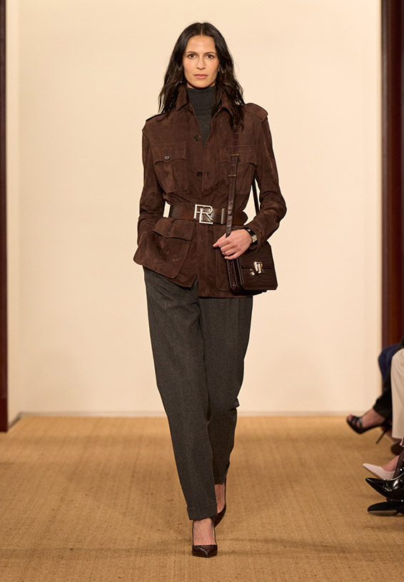 Ralph Lauren collection 2024 womenswear runway took place at the brand’s headquarters on Madison Avenue in New York City.